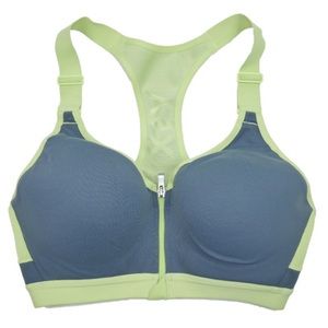 Victorias Secret Vsx 32C Grey Green Sports Bra